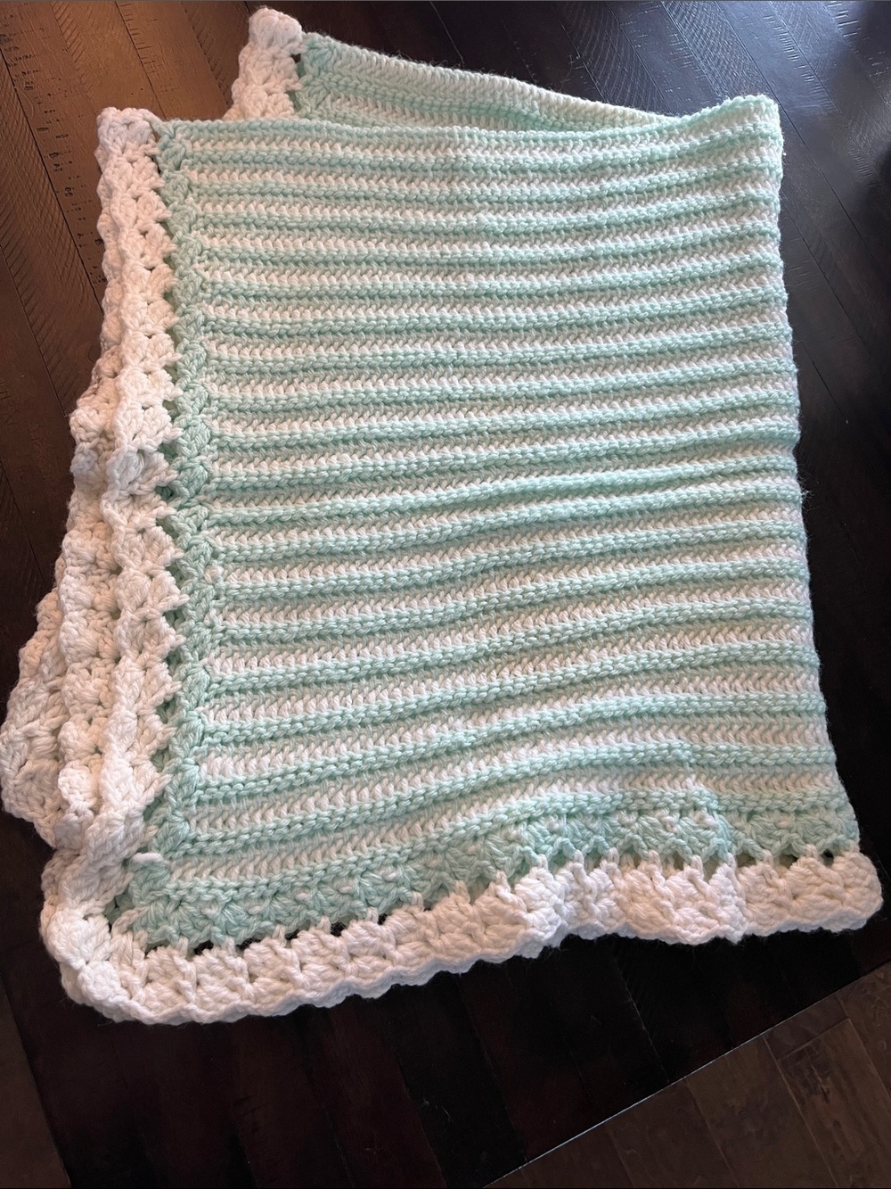 Vintage 1980 Baby Knitted Baby Blanket